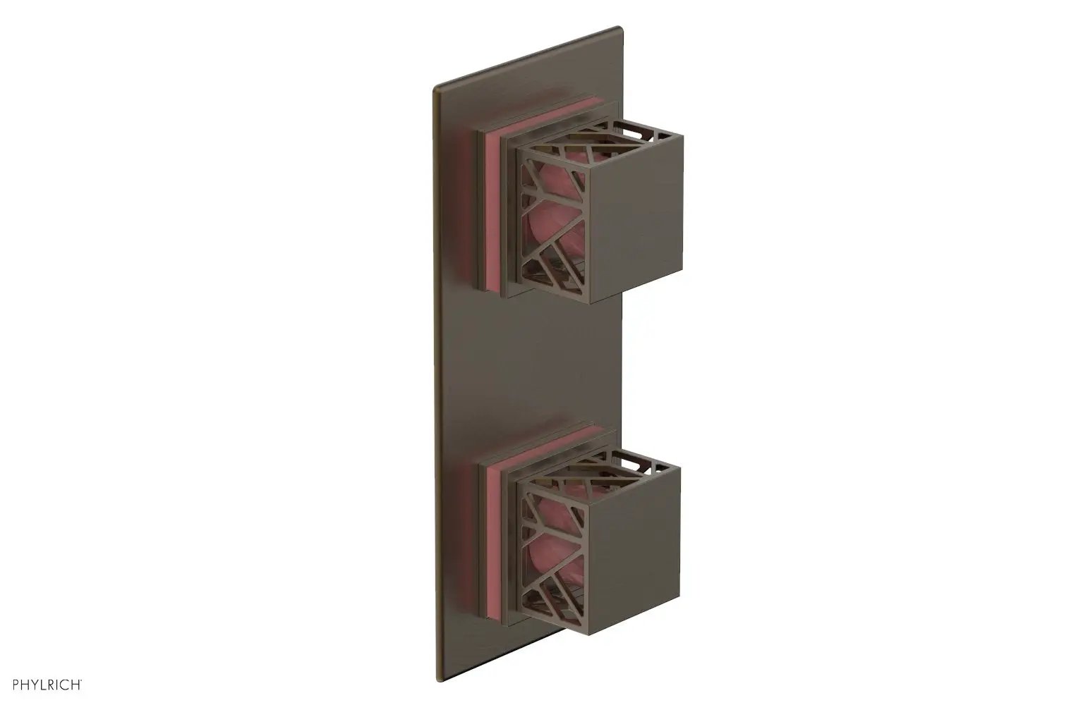 Phylrich JOLIE Thermostatic Valve with Volume Control or Diverter with "Pink" Accents by Phylrich