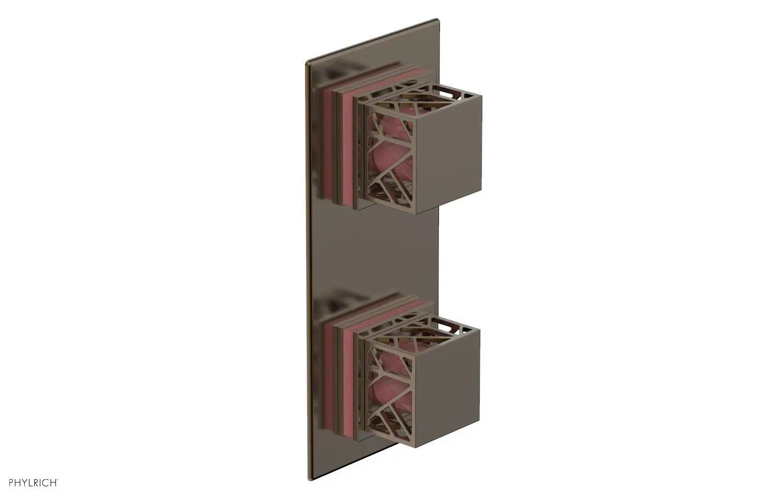 Phylrich JOLIE Thermostatic Valve with Volume Control or Diverter with "Pink" Accents by Phylrich