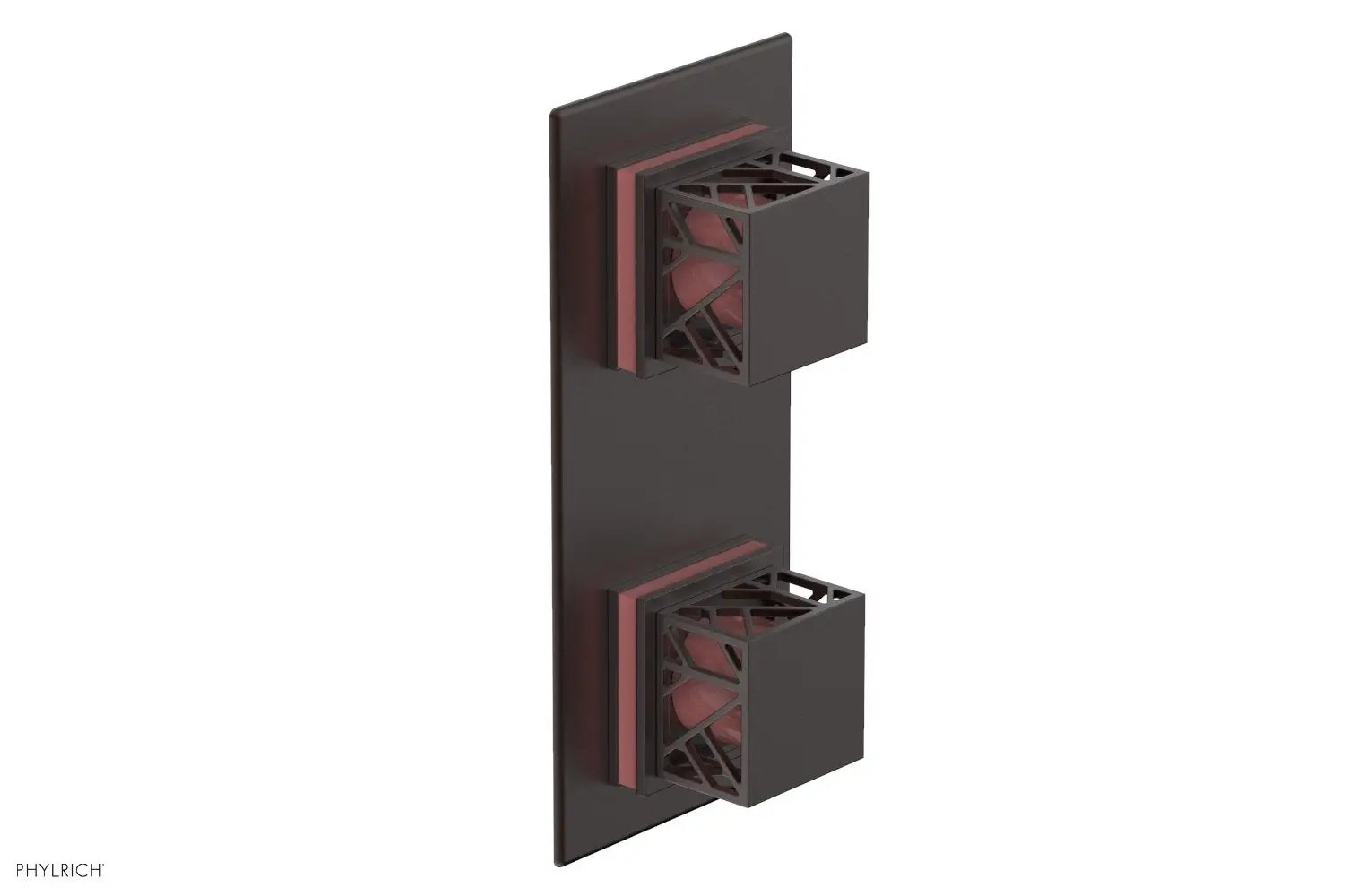 Phylrich JOLIE Thermostatic Valve with Volume Control or Diverter with "Pink" Accents by Phylrich