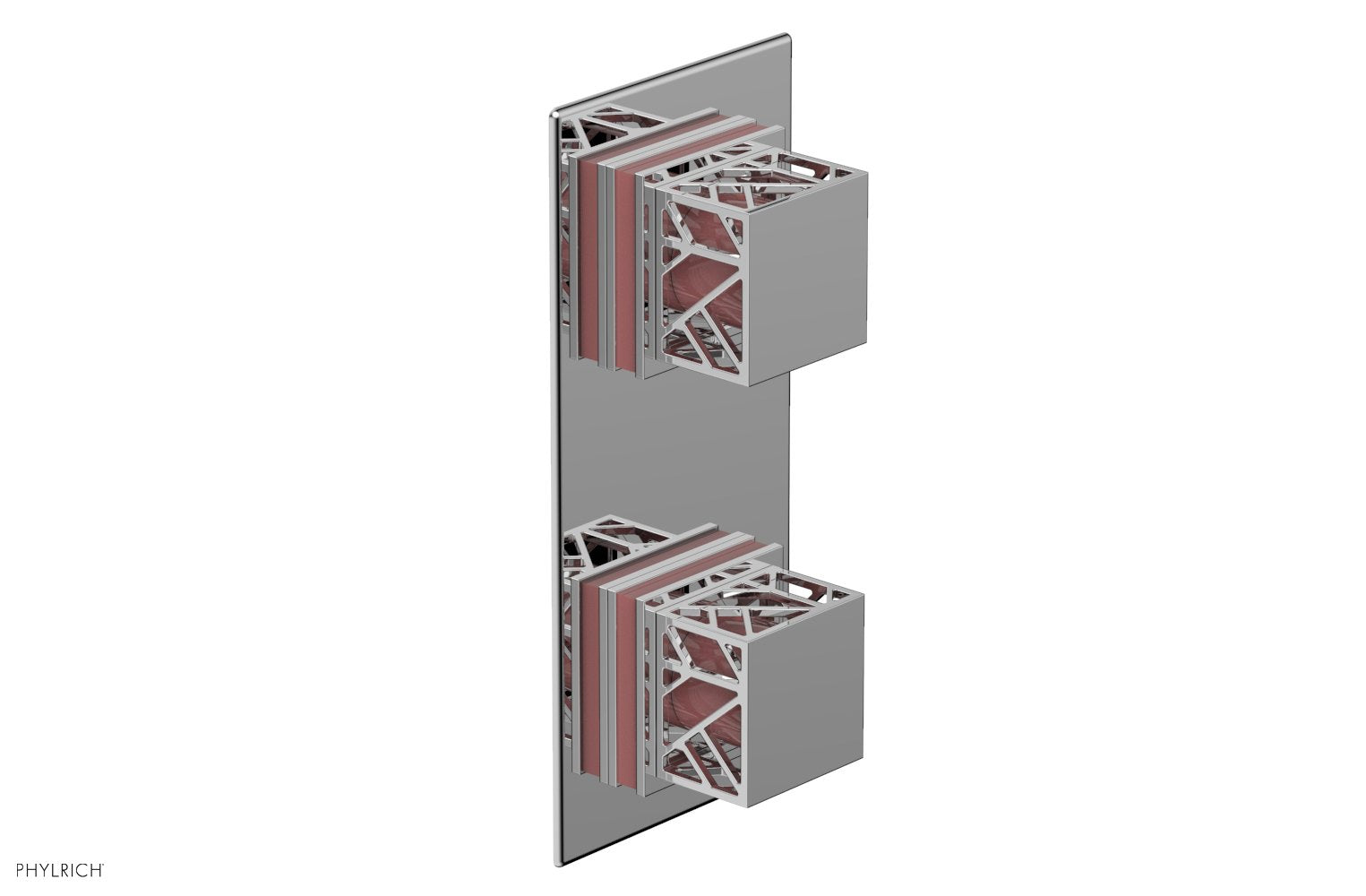 polished chrome thermostatic valve