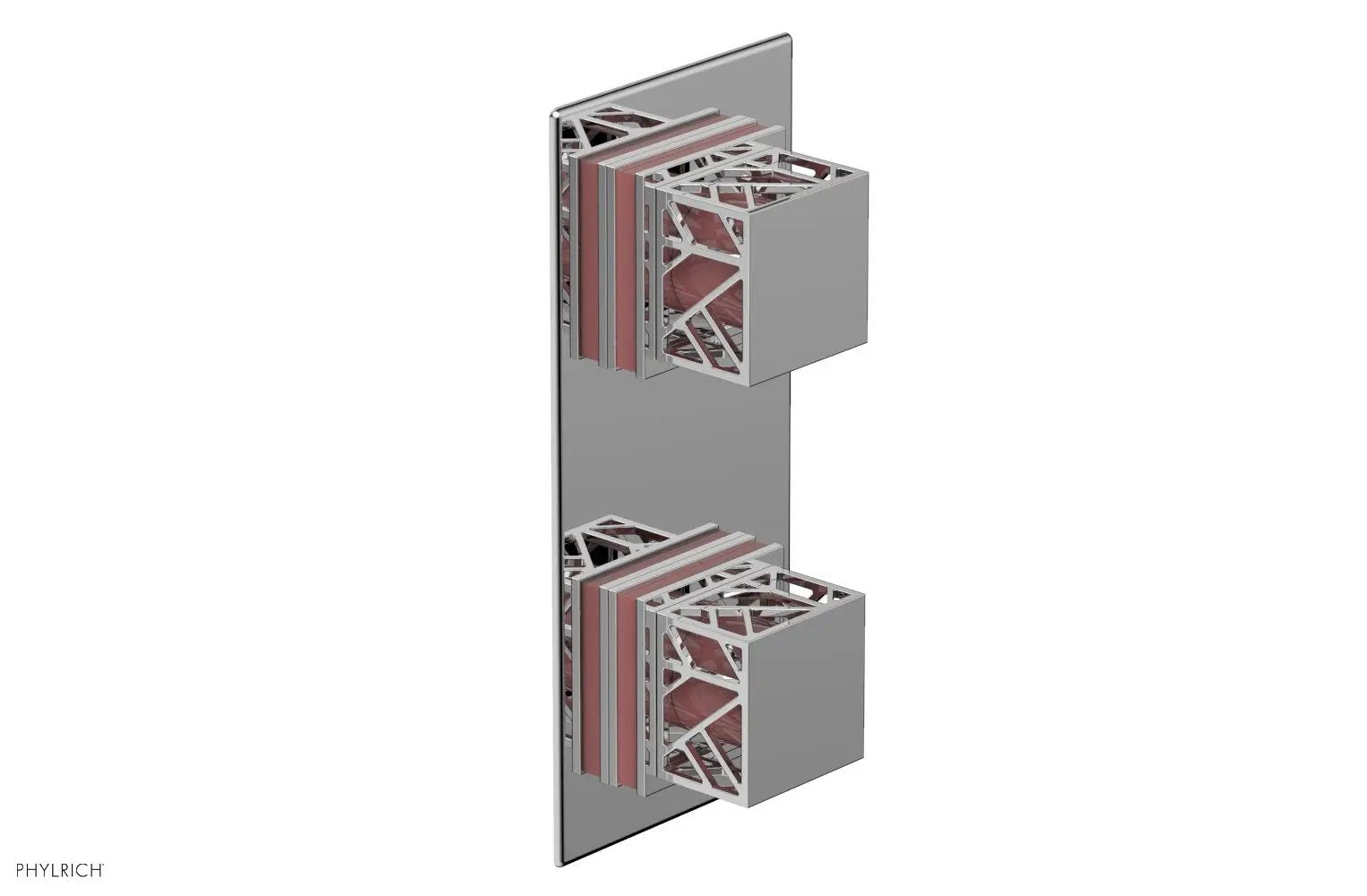 polished chrome thermostatic valve