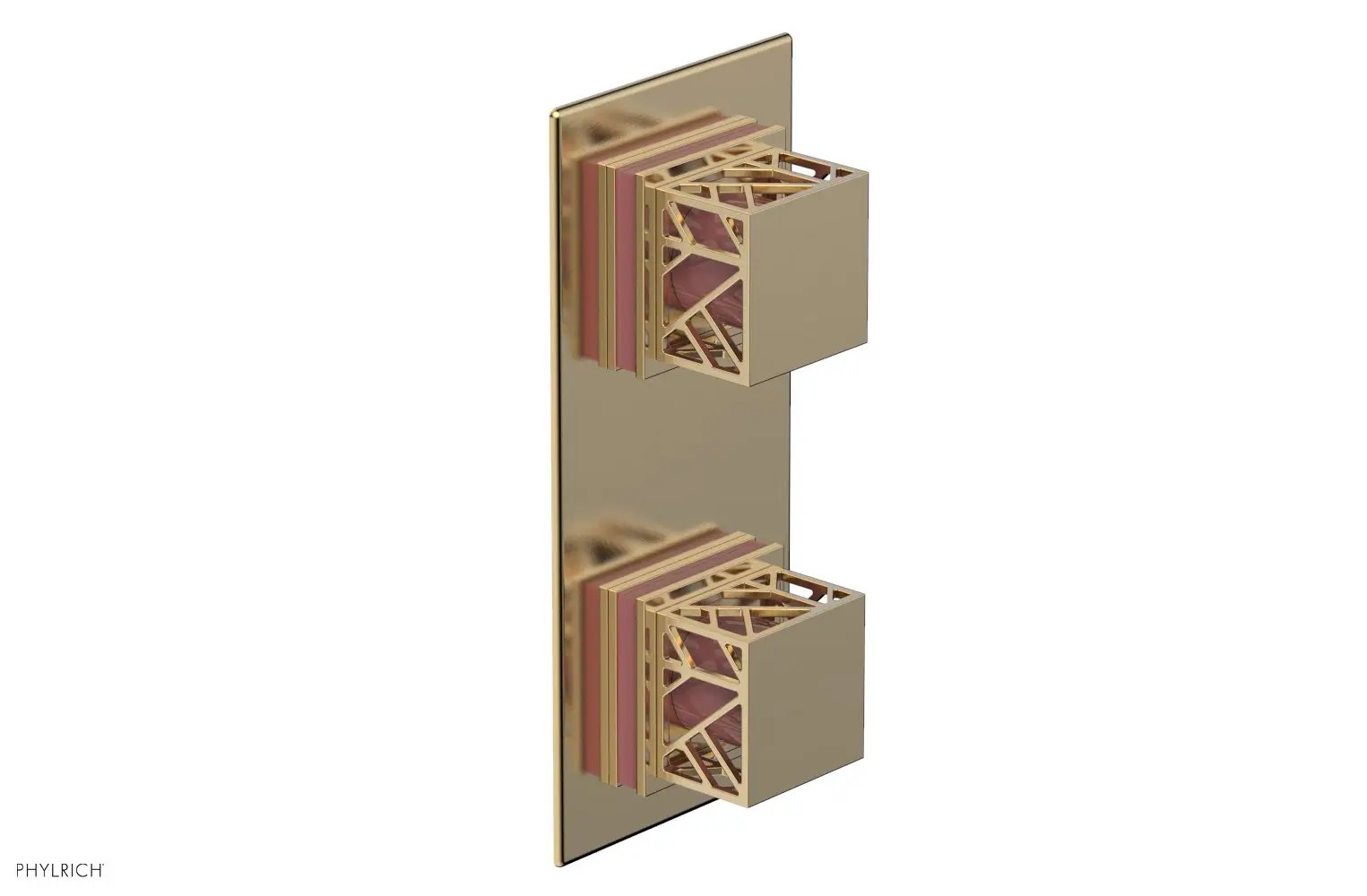 Phylrich JOLIE Thermostatic Valve with Volume Control or Diverter with "Pink" Accents by Phylrich