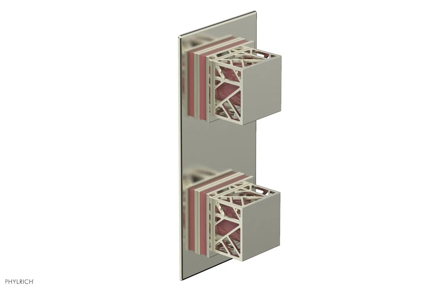 Phylrich JOLIE Thermostatic Valve with Volume Control or Diverter with "Pink" Accents by Phylrich