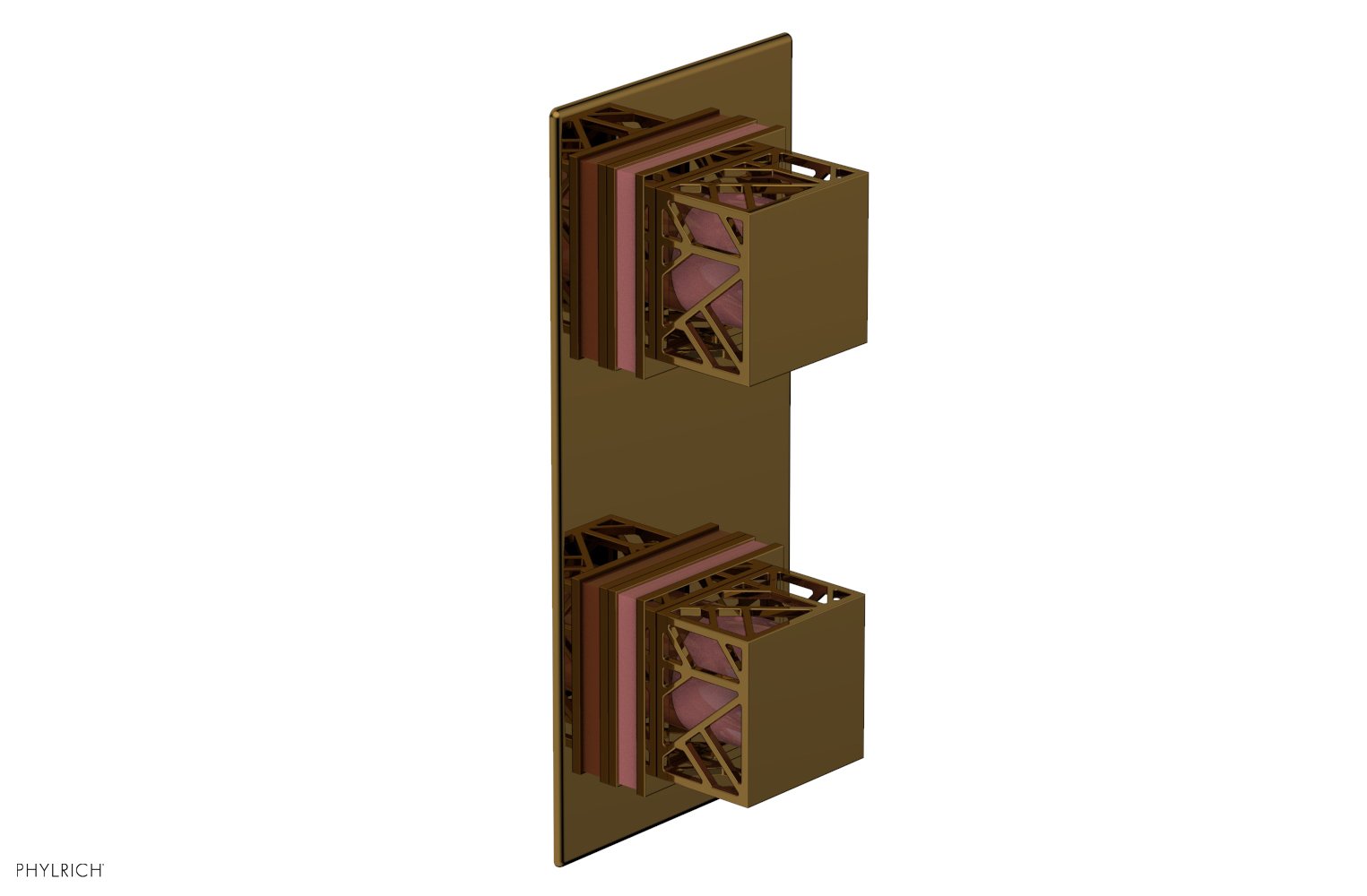 Phylrich JOLIE Thermostatic Valve with Volume Control or Diverter with "Pink" Accents