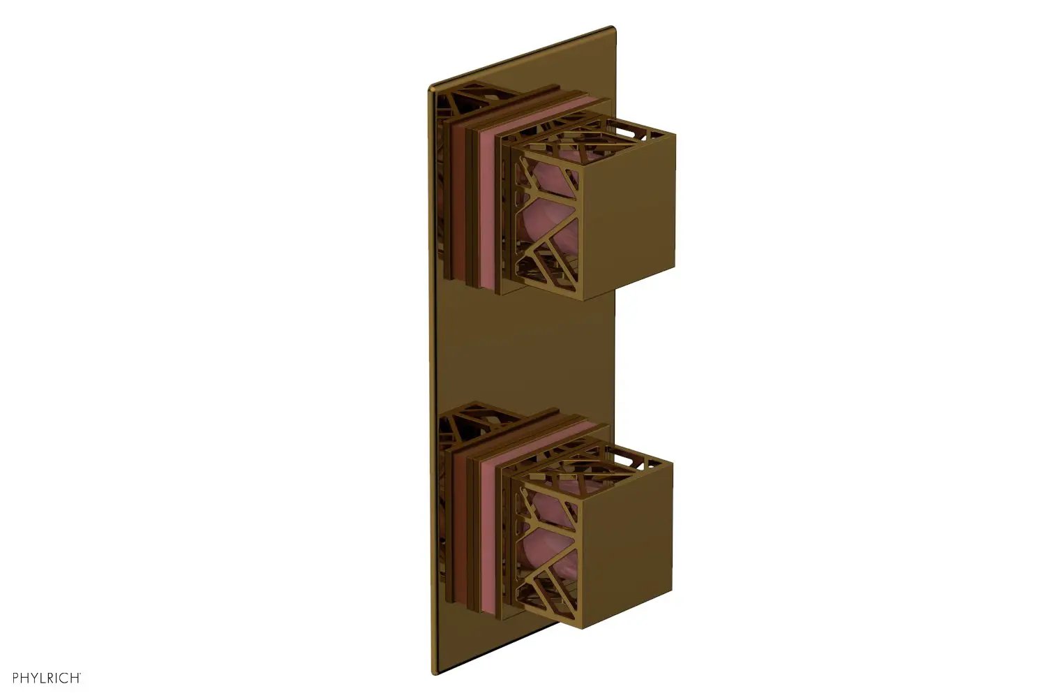 Phylrich JOLIE Thermostatic Valve with Volume Control or Diverter with "Pink" Accents by Phylrich