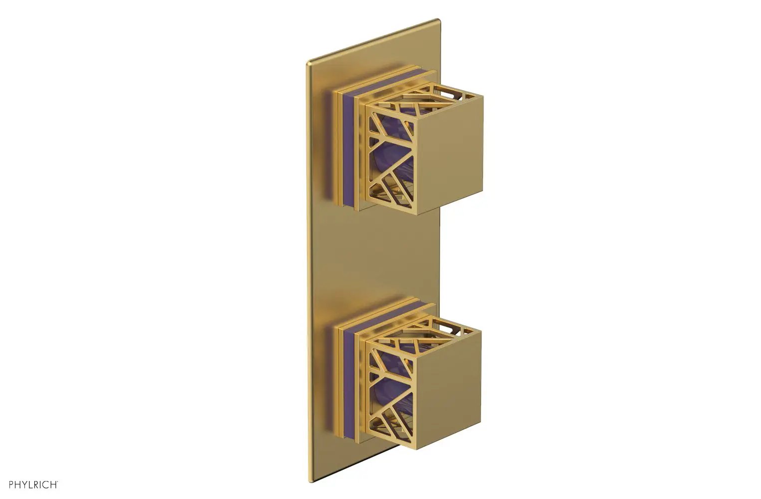 Phylrich JOLIE Thermostatic Valve with Volume Control or Diverter with "Purple" Accents by Phylrich