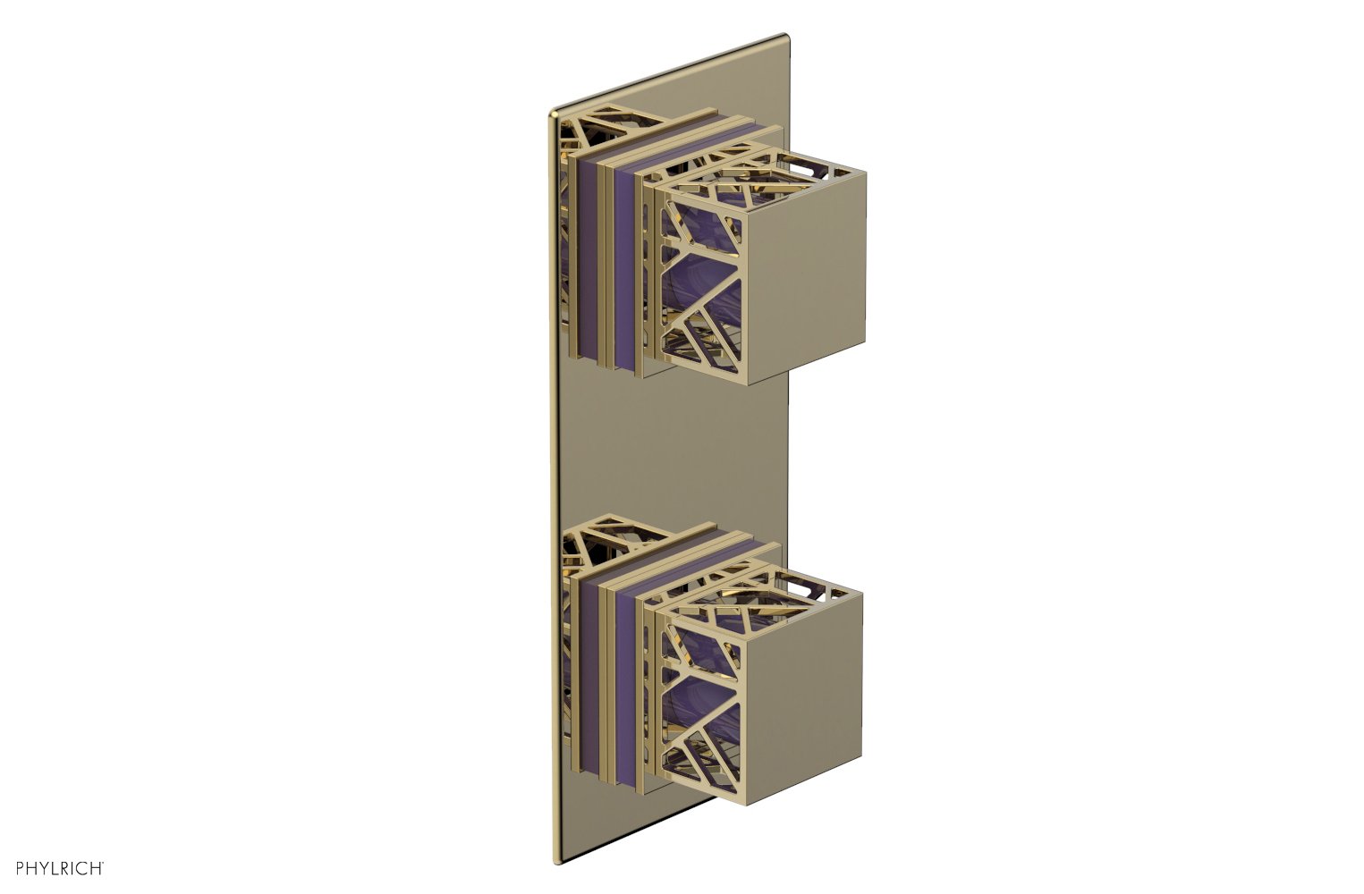 Phylrich JOLIE Thermostatic Valve with Volume Control or Diverter with "Purple" Accents