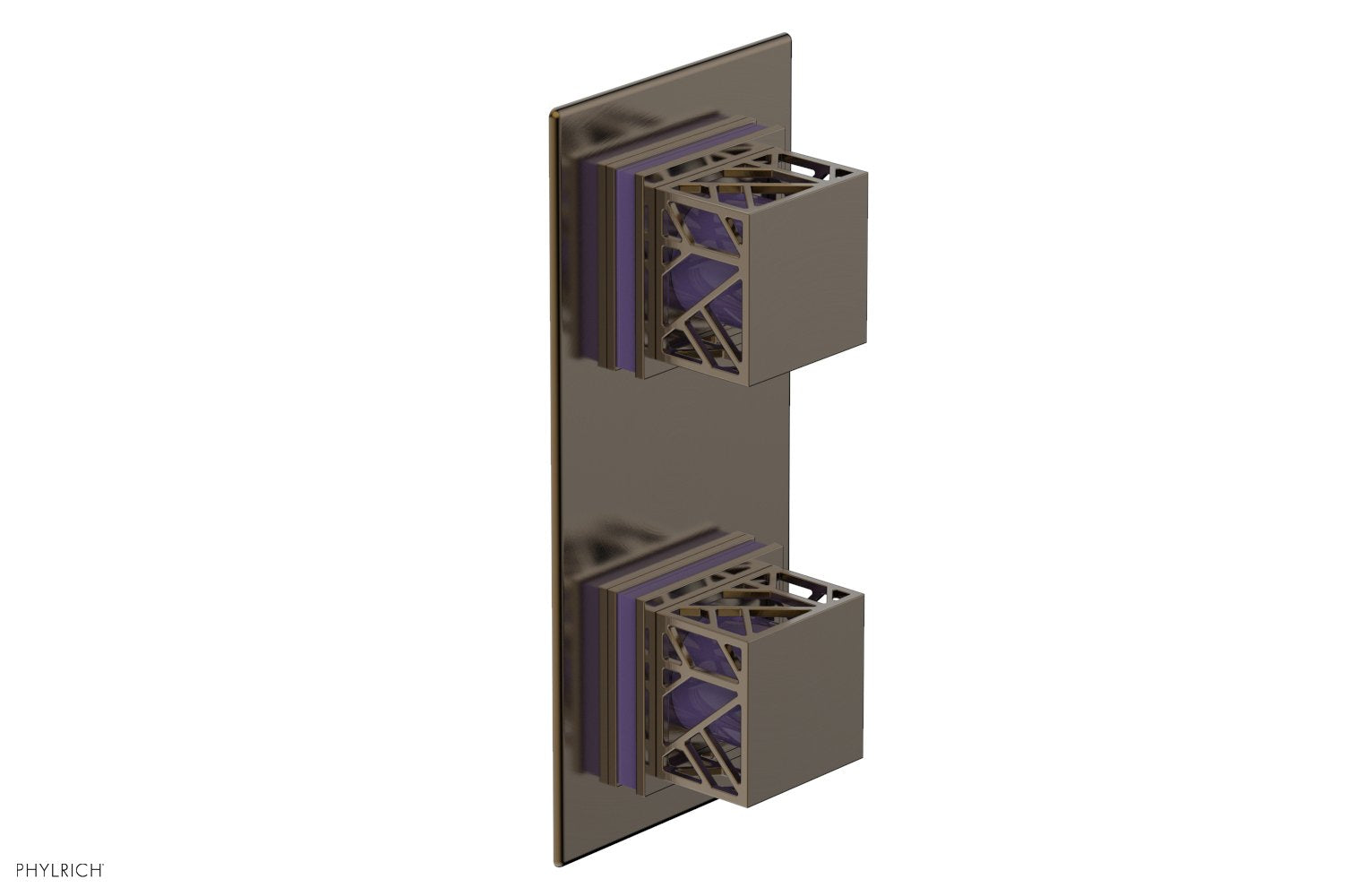 Phylrich JOLIE Thermostatic Valve with Volume Control or Diverter with "Purple" Accents