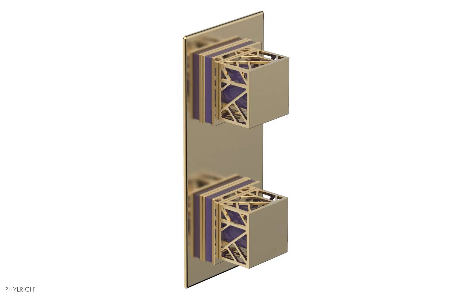 Phylrich JOLIE Thermostatic Valve with Volume Control or Diverter with "Purple" Accents by Phylrich