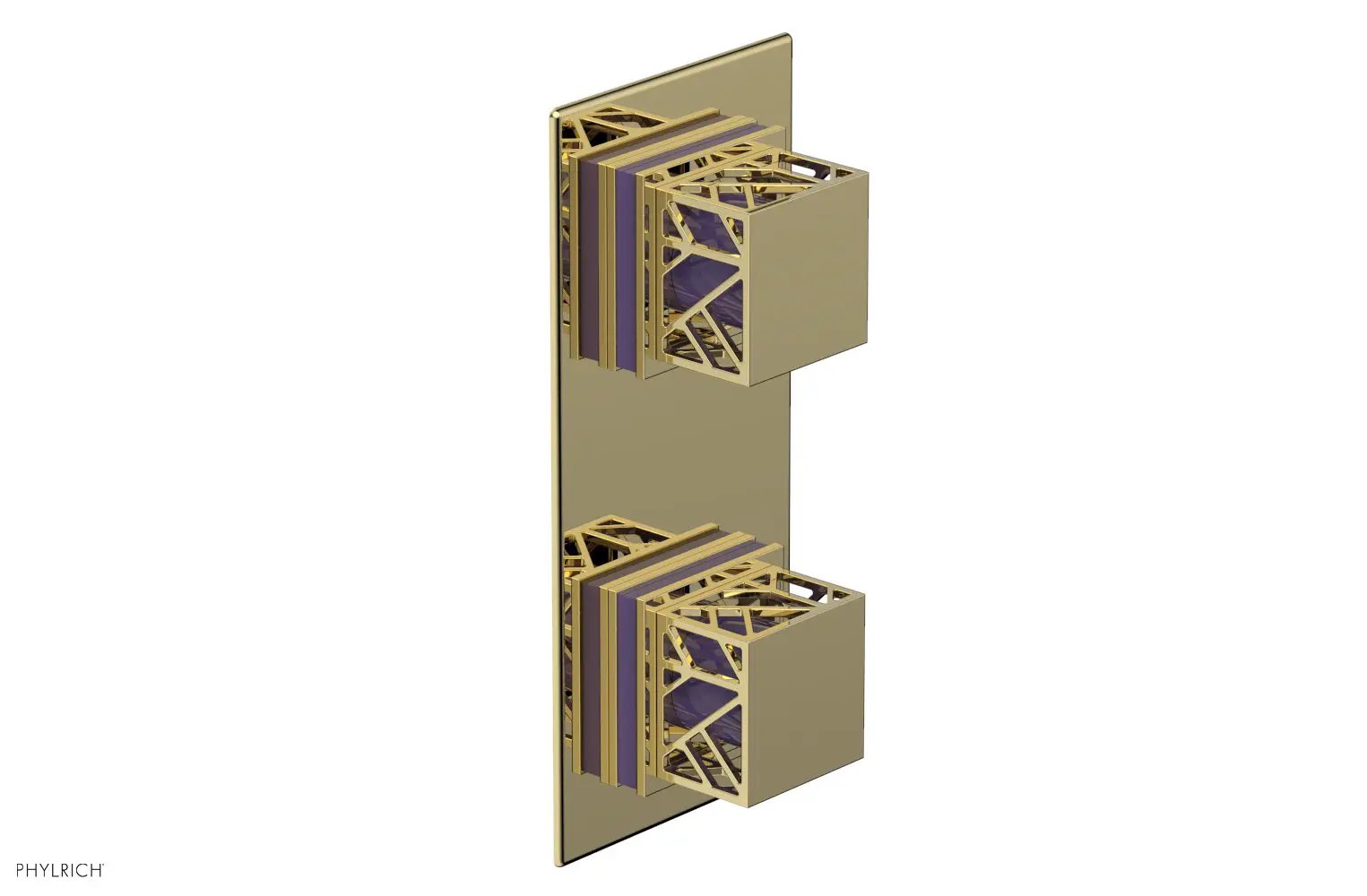 Phylrich JOLIE Thermostatic Valve with Volume Control or Diverter with "Purple" Accents by Phylrich