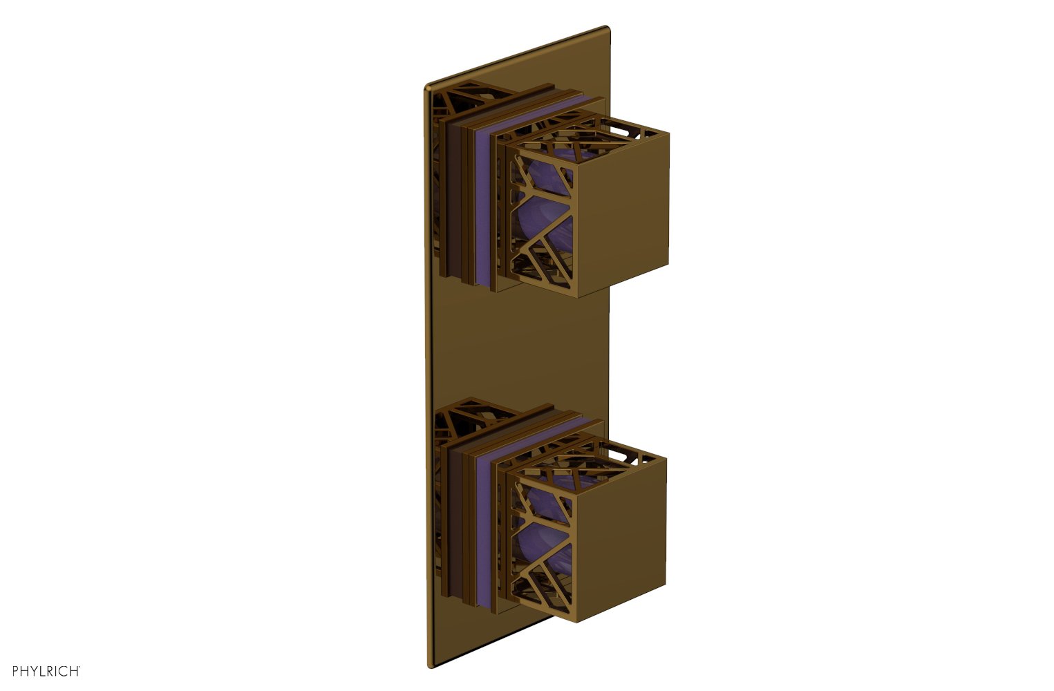 Phylrich JOLIE Thermostatic Valve with Volume Control or Diverter with "Purple" Accents