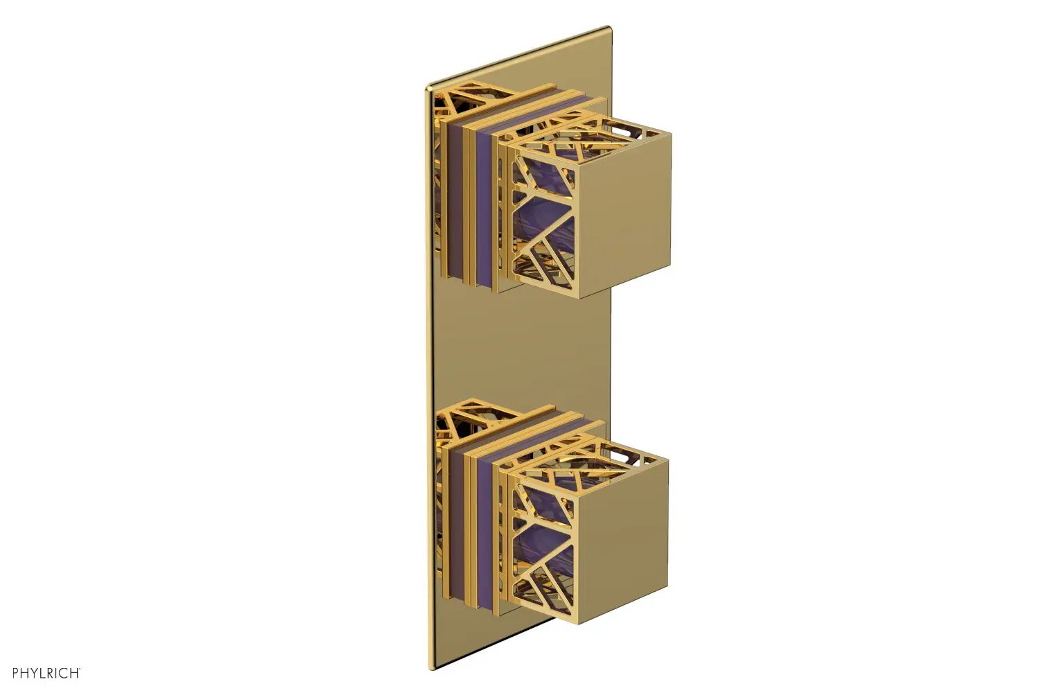 Phylrich JOLIE Thermostatic Valve with Volume Control or Diverter with "Purple" Accents by Phylrich
