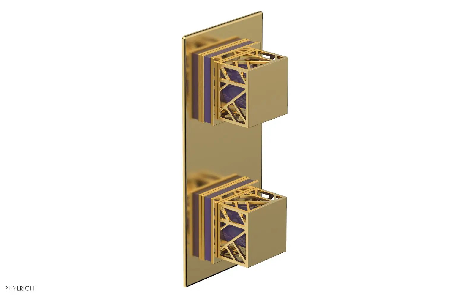 Phylrich JOLIE Thermostatic Valve with Volume Control or Diverter with "Purple" Accents by Phylrich