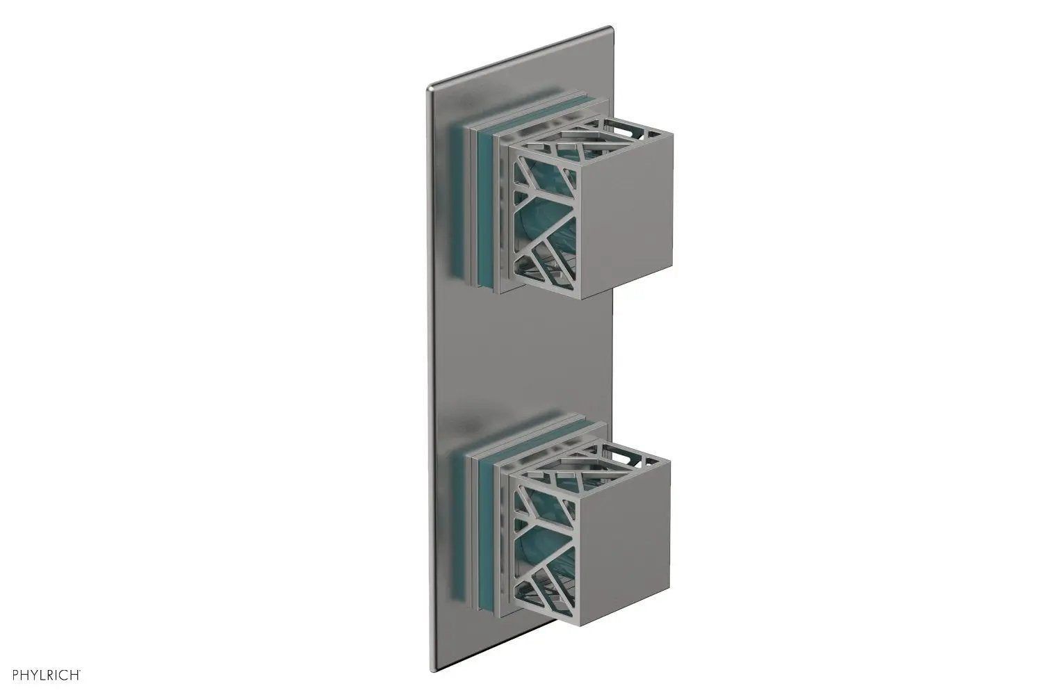 Phylrich JOLIE Thermostatic Valve with Volume Control or Diverter with "Turquoise" Accents by Phylrich