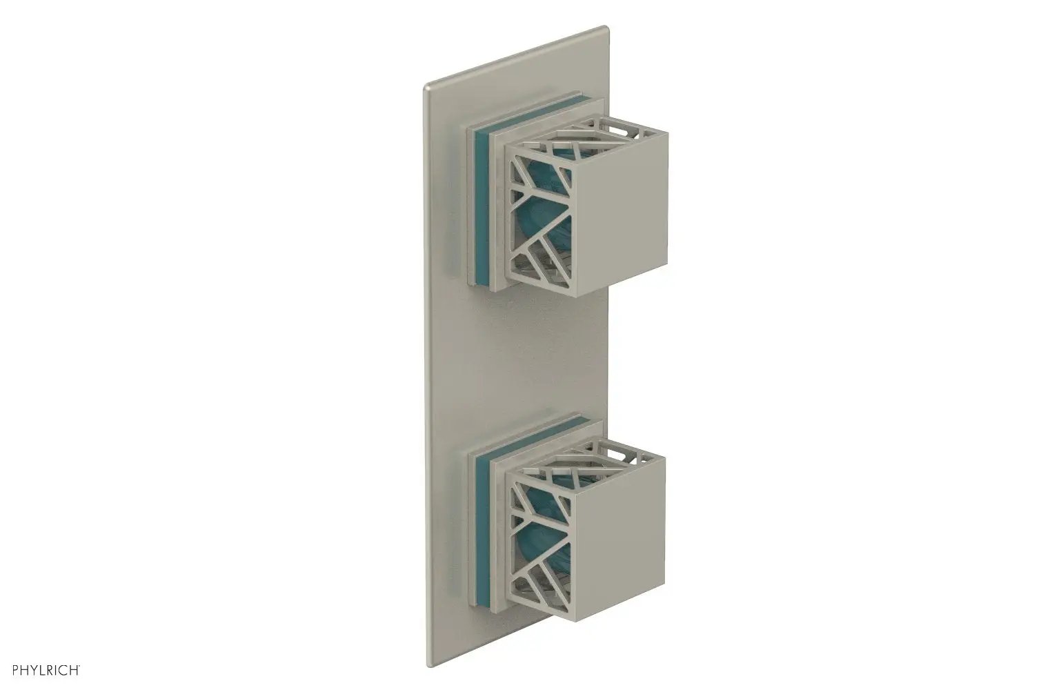 Phylrich JOLIE Thermostatic Valve with Volume Control or Diverter with "Turquoise" Accents by Phylrich