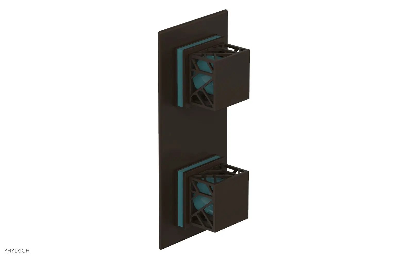Phylrich JOLIE Thermostatic Valve with Volume Control or Diverter with "Turquoise" Accents by Phylrich