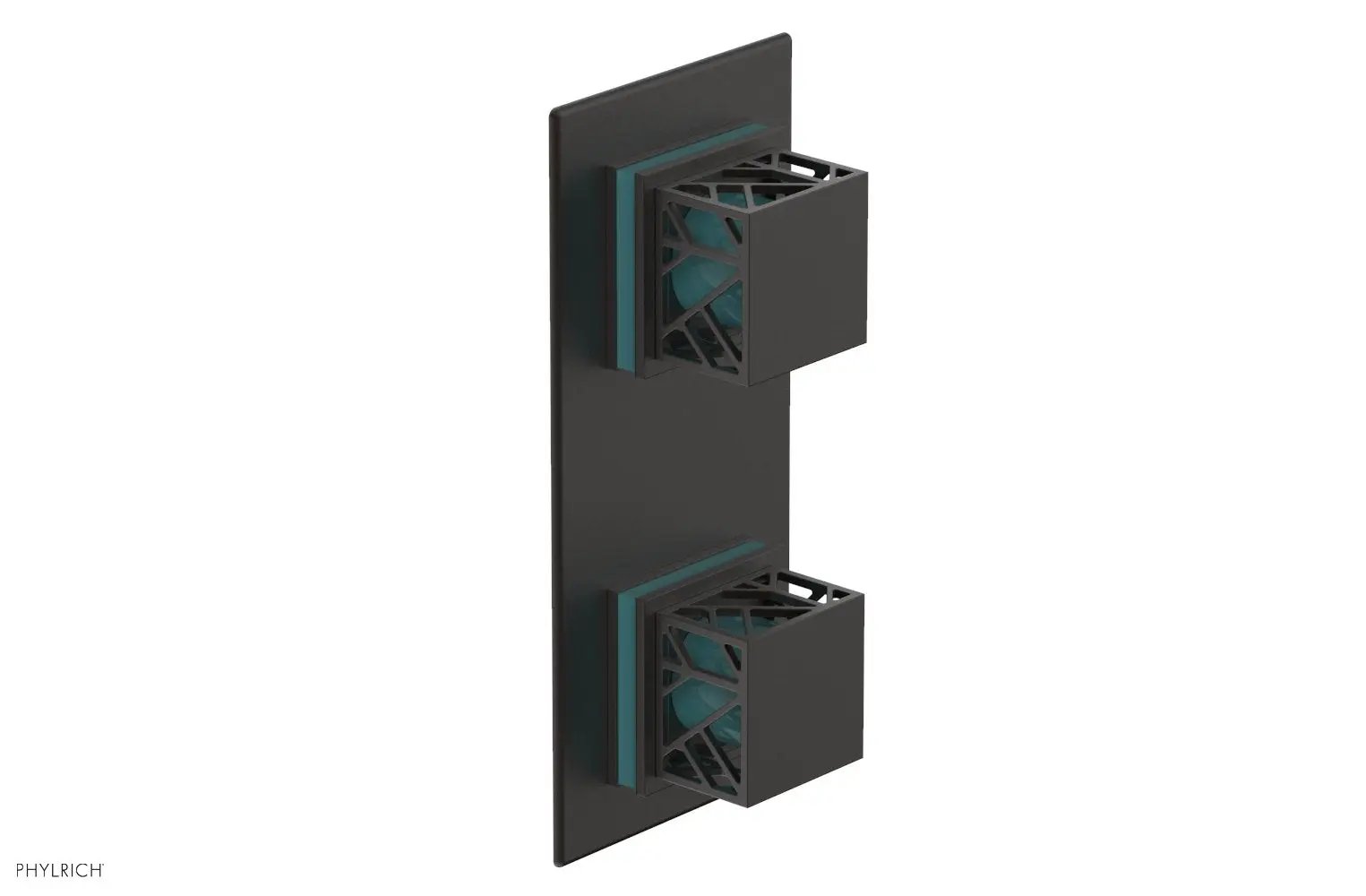 Phylrich JOLIE Thermostatic Valve with Volume Control or Diverter with "Turquoise" Accents by Phylrich