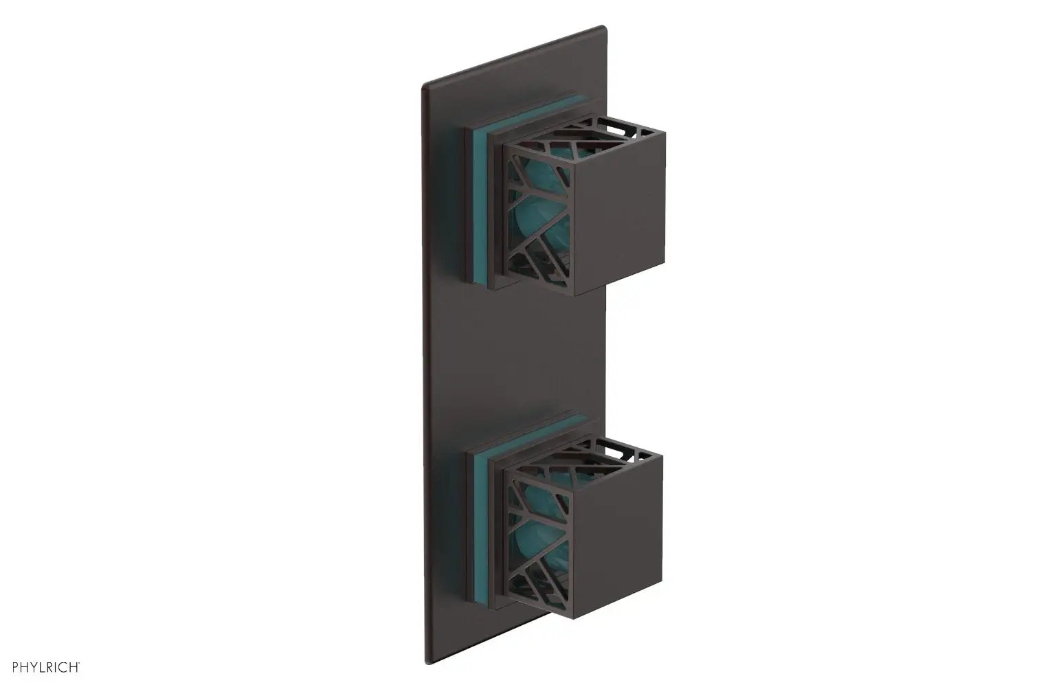 Phylrich JOLIE Thermostatic Valve with Volume Control or Diverter with "Turquoise" Accents by Phylrich