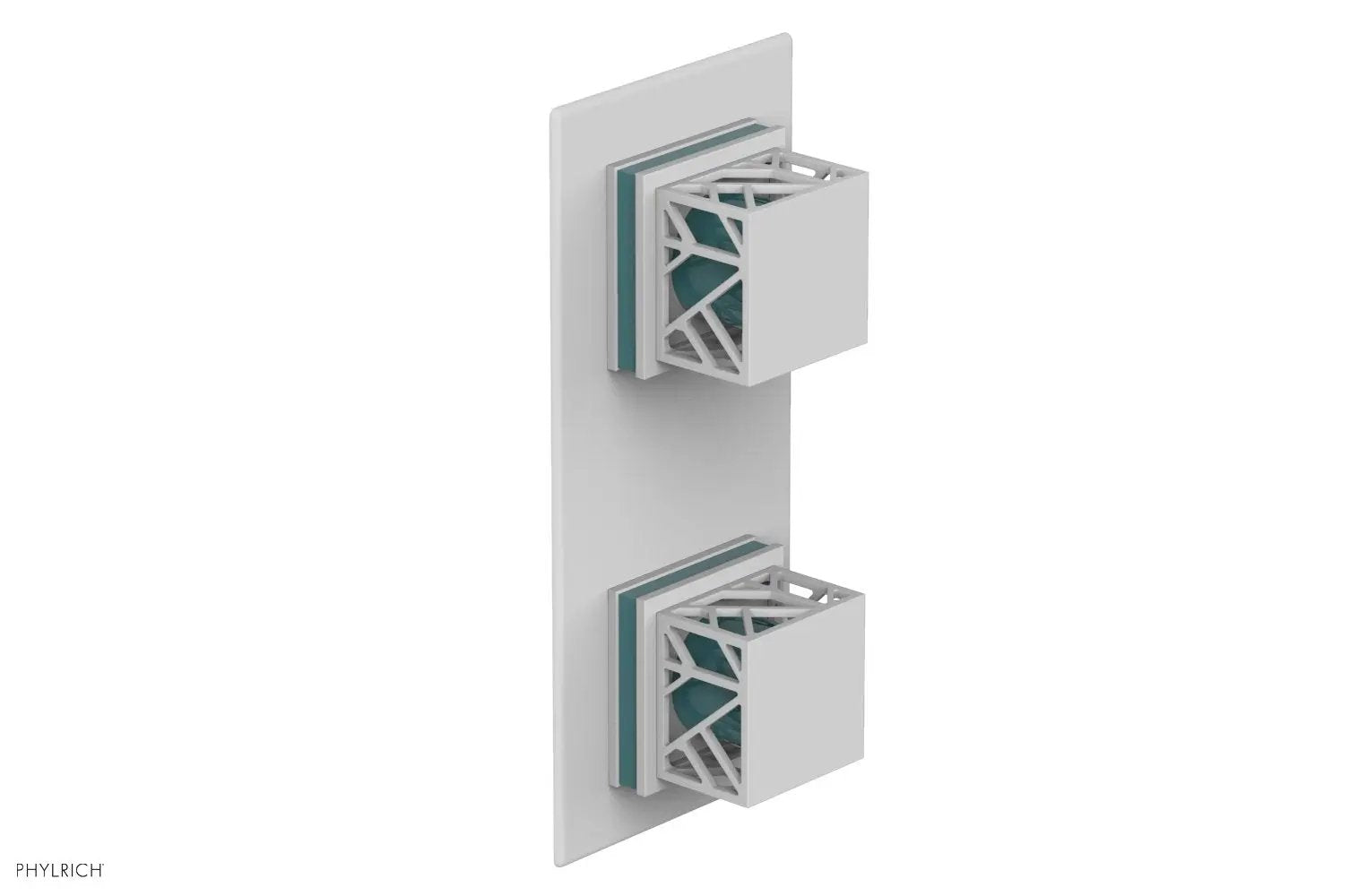 Phylrich JOLIE Thermostatic Valve with Volume Control or Diverter with "Turquoise" Accents by Phylrich