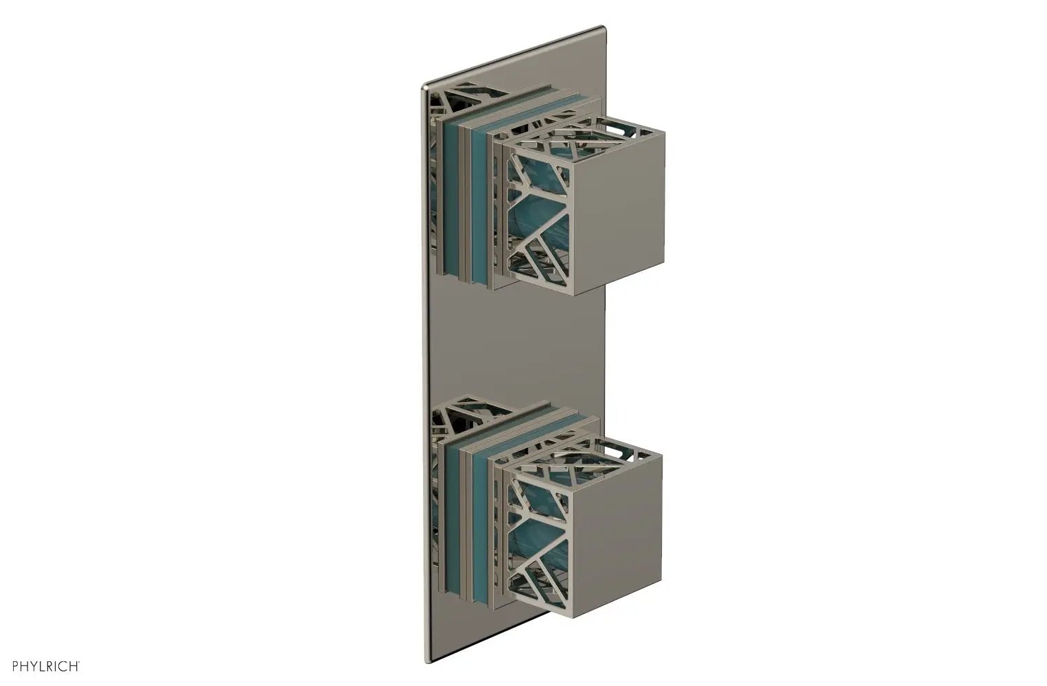 Phylrich JOLIE Thermostatic Valve with Volume Control or Diverter with "Turquoise" Accents by Phylrich