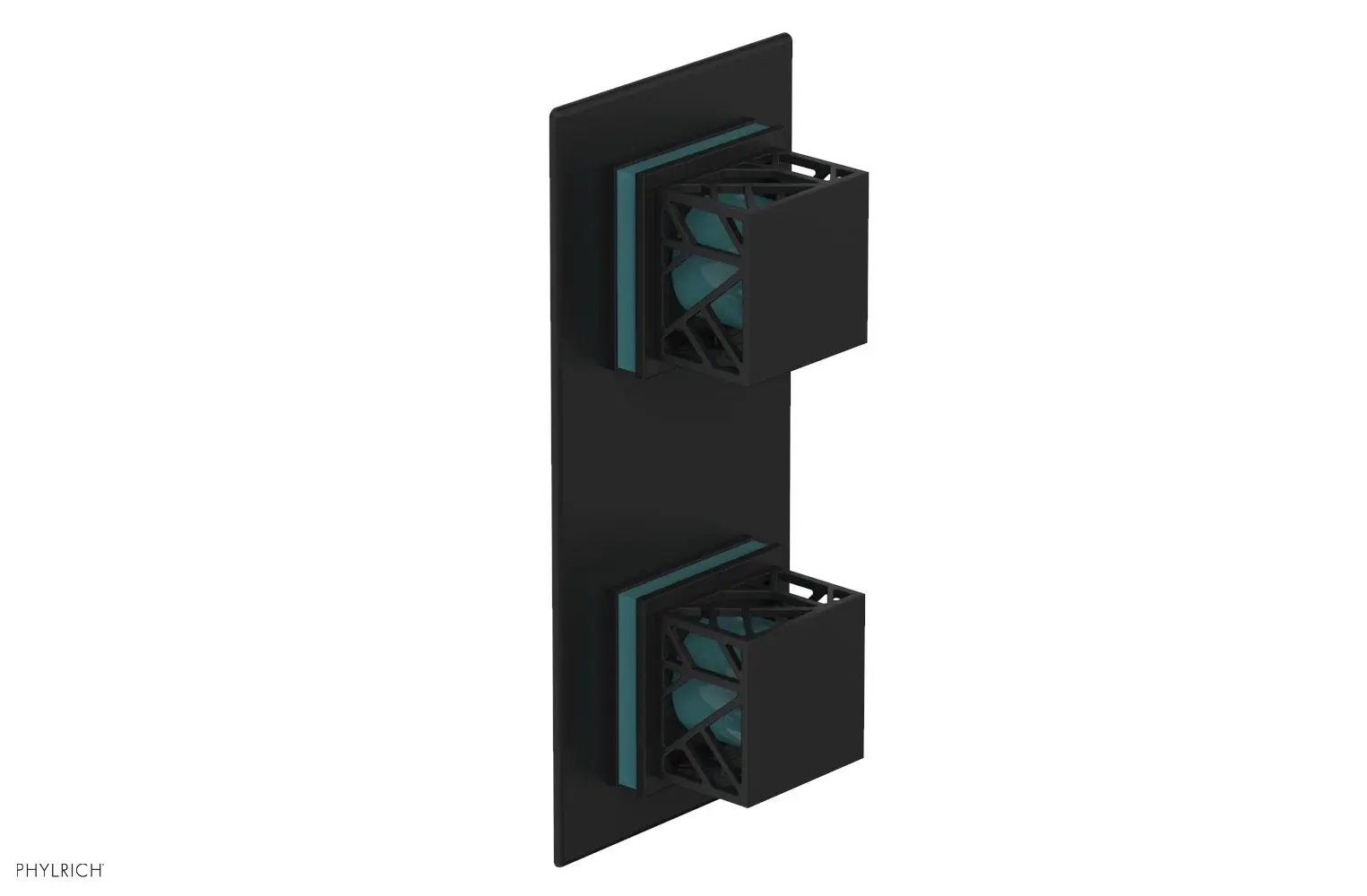 Phylrich JOLIE Thermostatic Valve with Volume Control or Diverter with "Turquoise" Accents by Phylrich
