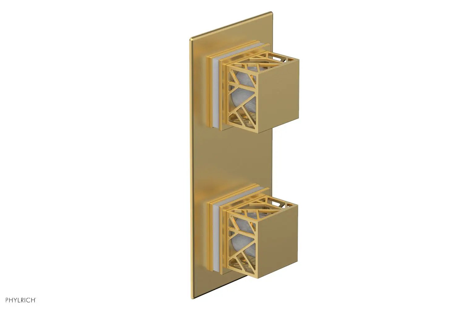 Phylrich JOLIE Thermostatic Valve with Volume Control or Diverter with "White" Accents by Phylrich