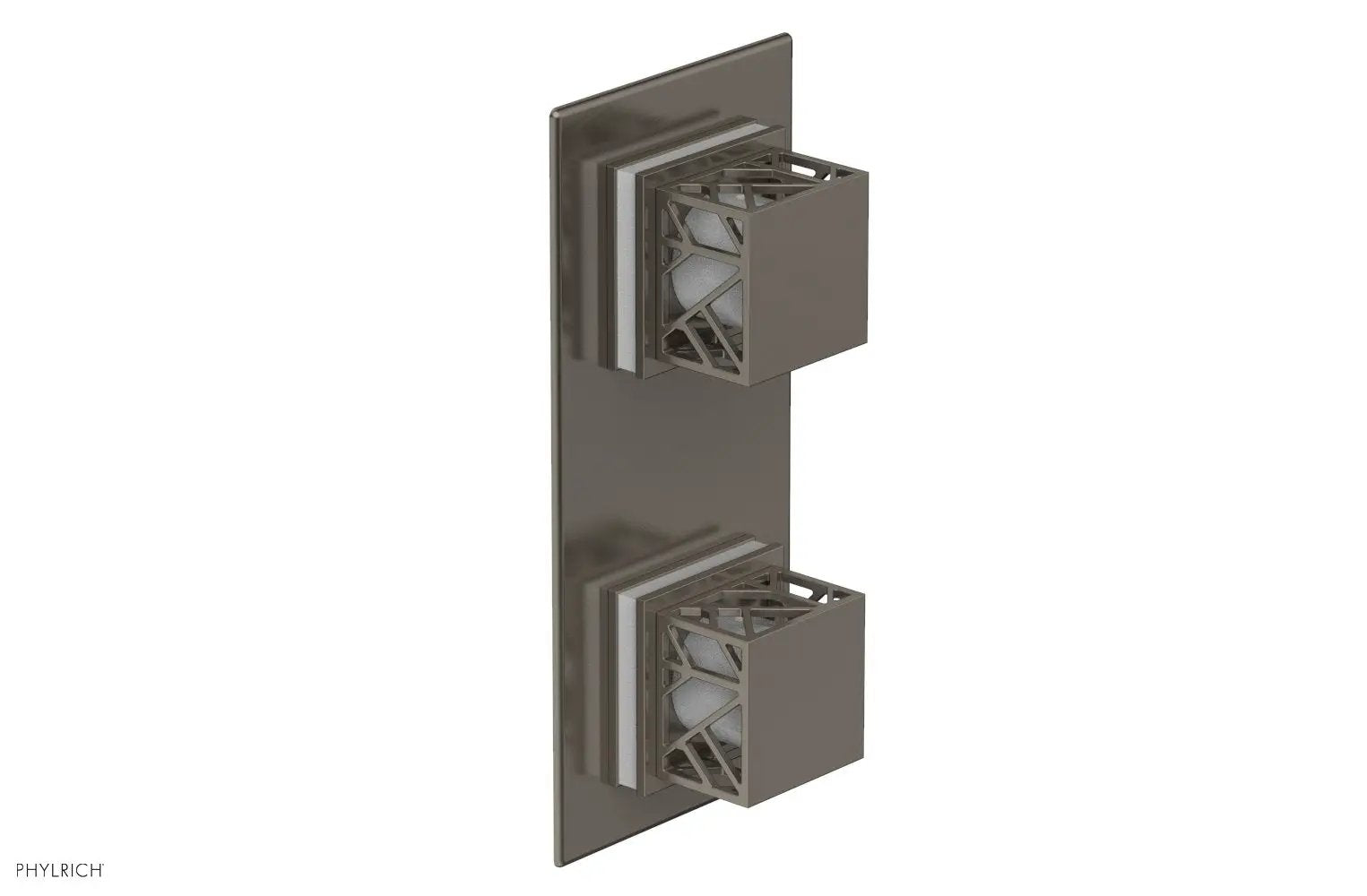 Phylrich JOLIE Thermostatic Valve with Volume Control or Diverter with "White" Accents by Phylrich