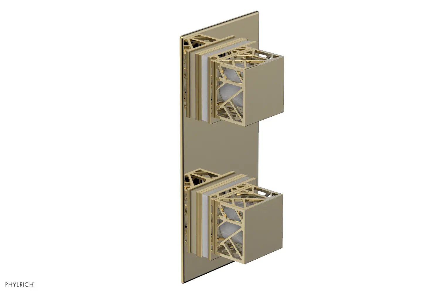 Phylrich JOLIE Thermostatic Valve with Volume Control or Diverter with "White" Accents by Phylrich