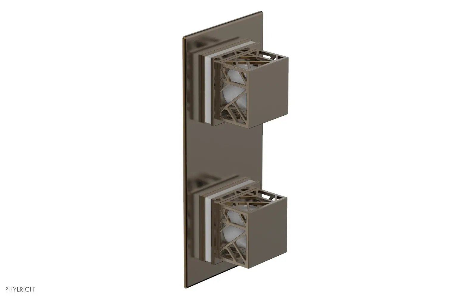 Phylrich JOLIE Thermostatic Valve with Volume Control or Diverter with "White" Accents by Phylrich