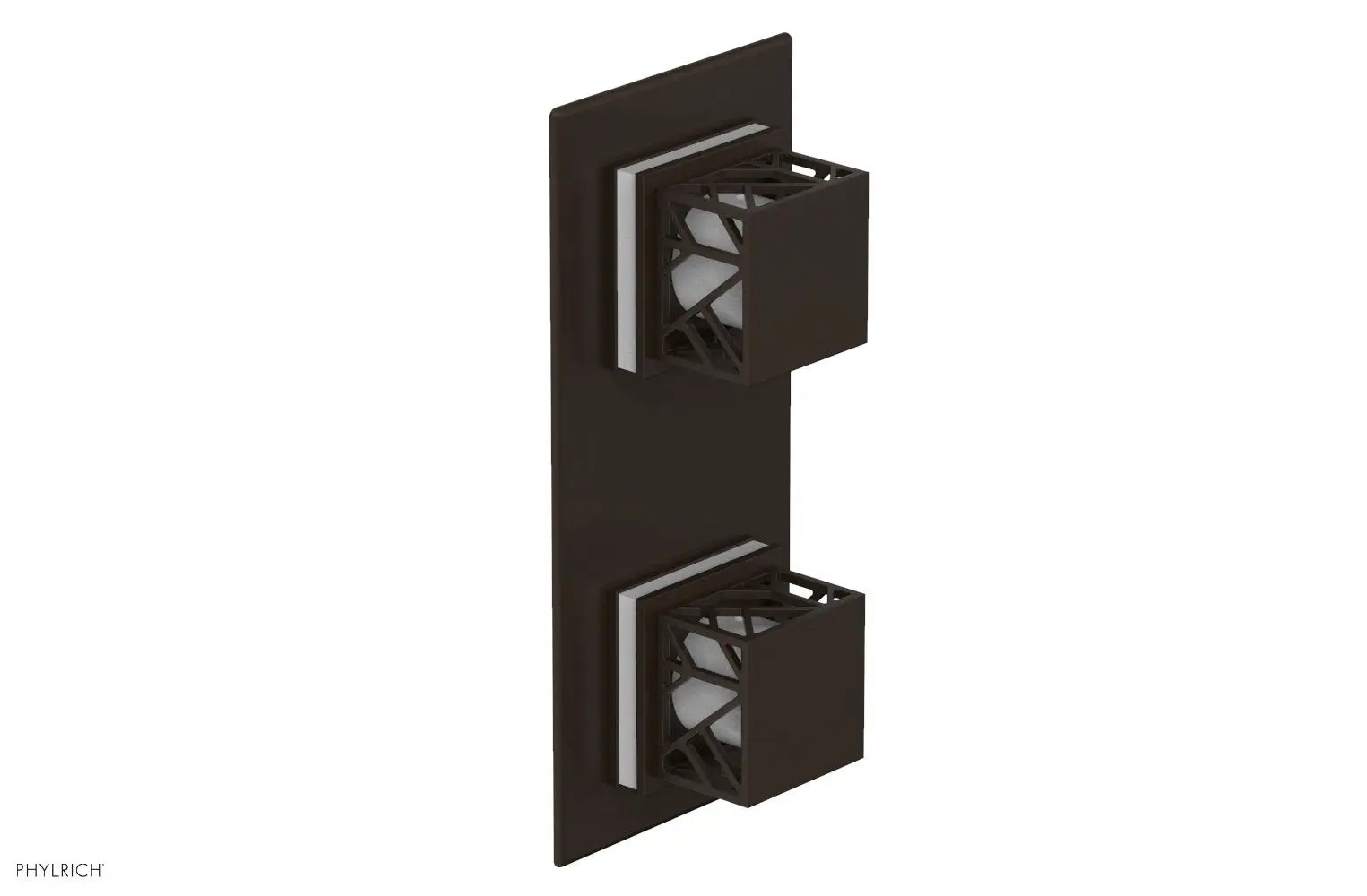Phylrich JOLIE Thermostatic Valve with Volume Control or Diverter with "White" Accents by Phylrich