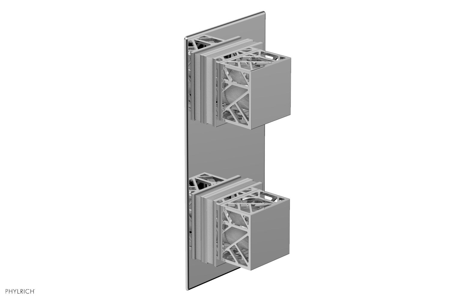 polished chrome thermostatic valve