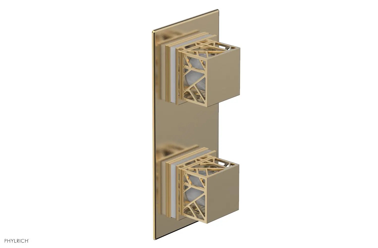 Phylrich JOLIE Thermostatic Valve with Volume Control or Diverter with "White" Accents by Phylrich