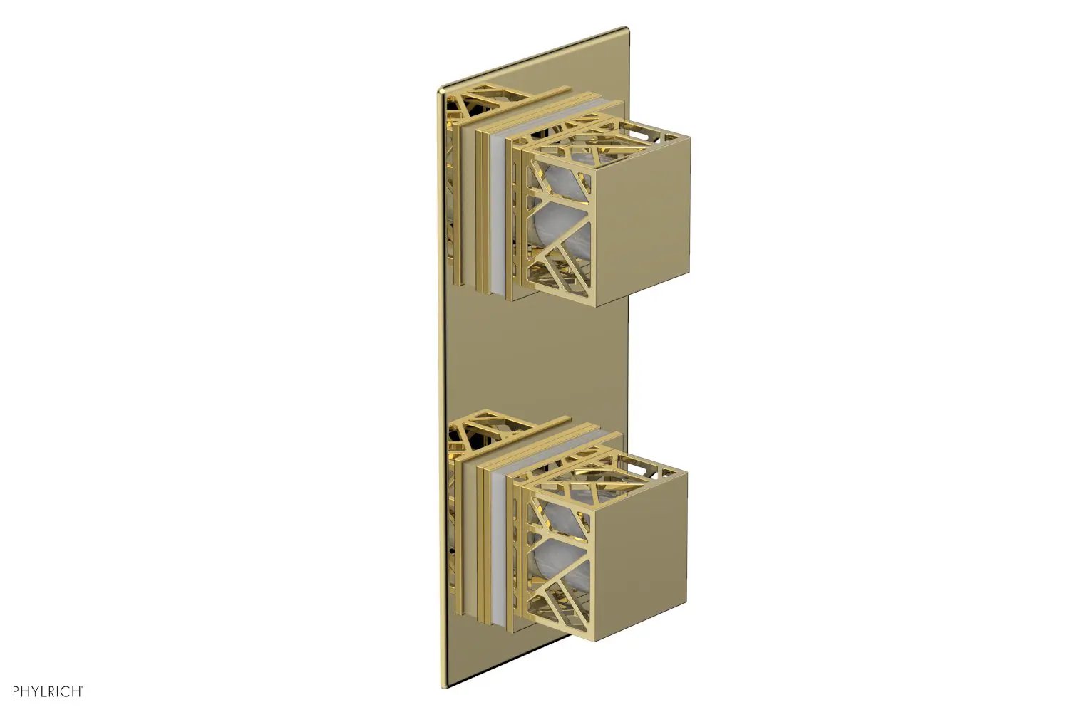 Phylrich JOLIE Thermostatic Valve with Volume Control or Diverter with "White" Accents by Phylrich
