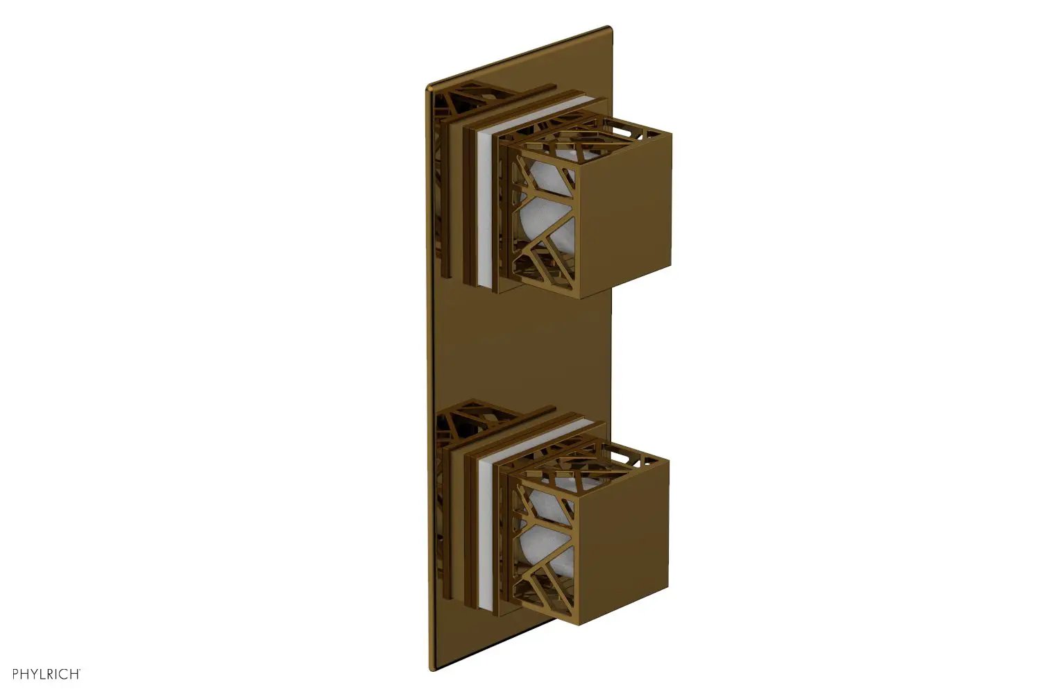 Phylrich JOLIE Thermostatic Valve with Volume Control or Diverter with "White" Accents by Phylrich