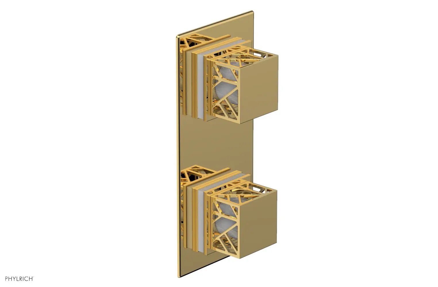 Phylrich JOLIE Thermostatic Valve with Volume Control or Diverter with "White" Accents by Phylrich