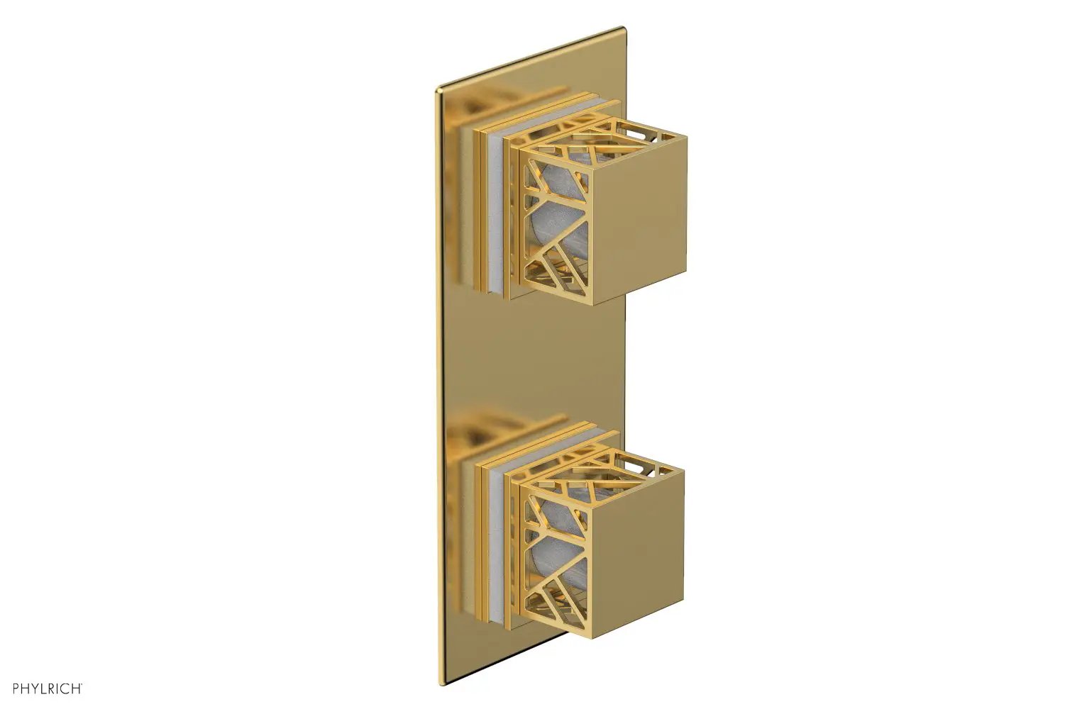 Phylrich JOLIE Thermostatic Valve with Volume Control or Diverter with "White" Accents by Phylrich