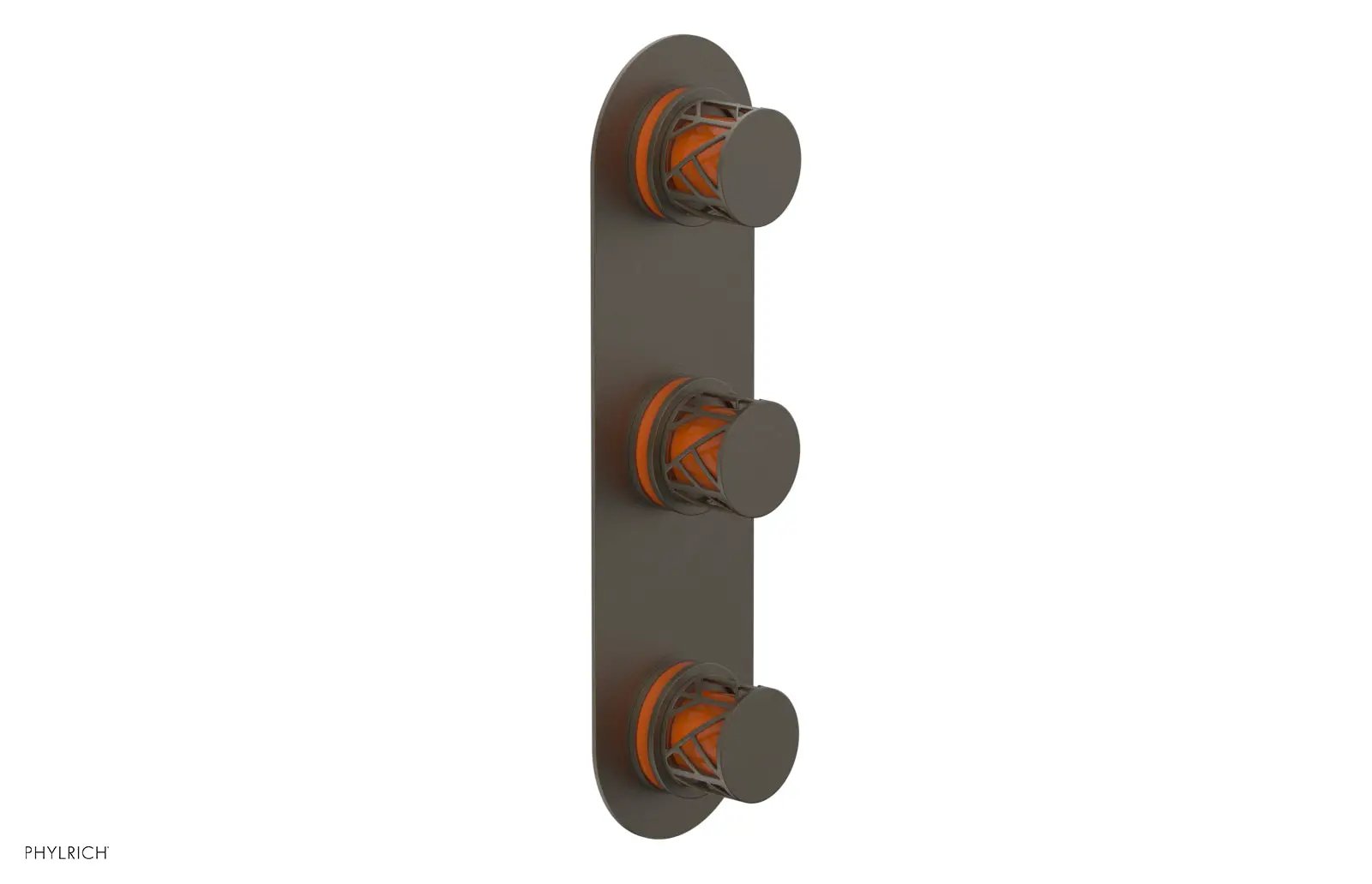 Phylrich JOLIE Thermostatic Valve with Two Volume Control with "Orange" Accents by Phylrich