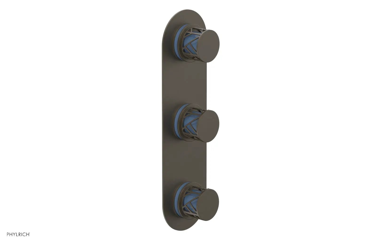 Phylrich JOLIE Thermostatic Valve with Two Volume Control with "Light Blue" Accents by Phylrich
