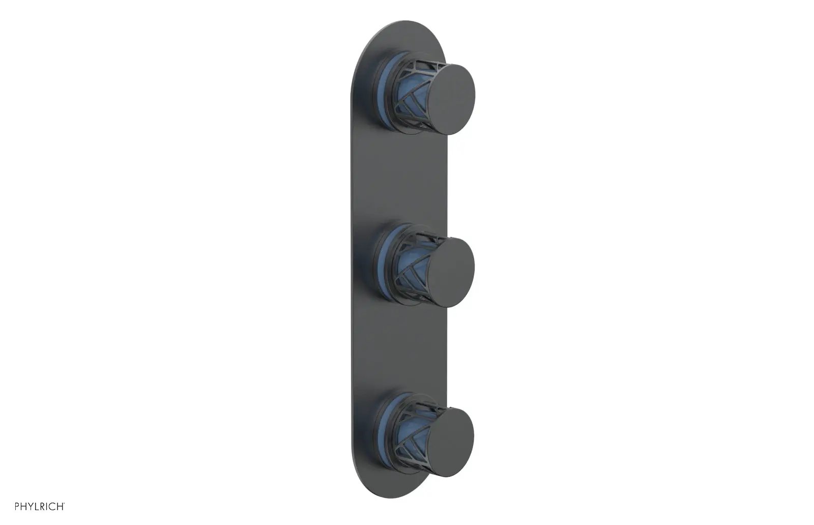 Phylrich JOLIE Thermostatic Valve with Two Volume Control with "Light Blue" Accents by Phylrich
