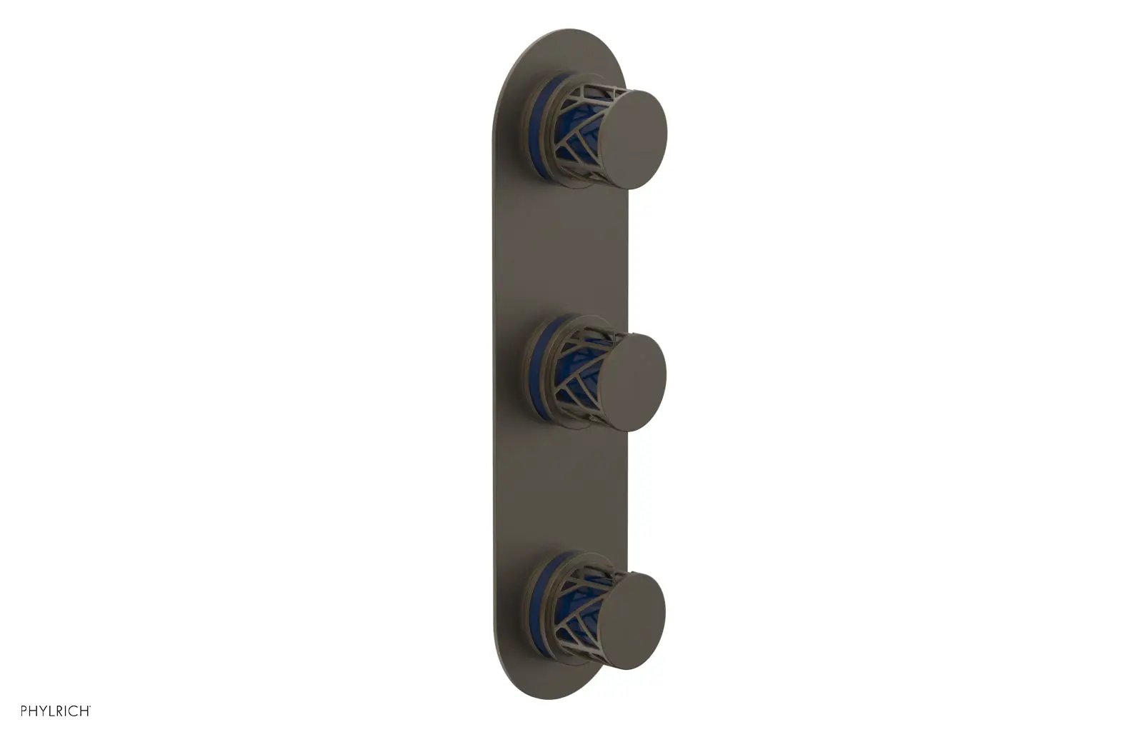 Phylrich JOLIE Thermostatic Valve with Two Volume Control with "Navy Blue" Accents by Phylrich