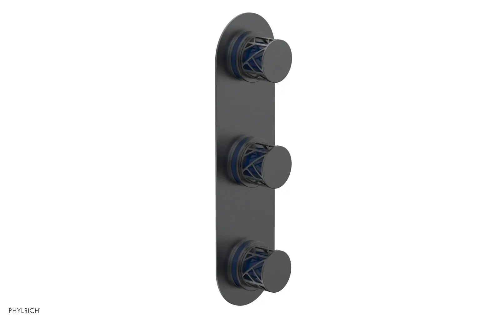 Phylrich JOLIE Thermostatic Valve with Two Volume Control with "Navy Blue" Accents by Phylrich