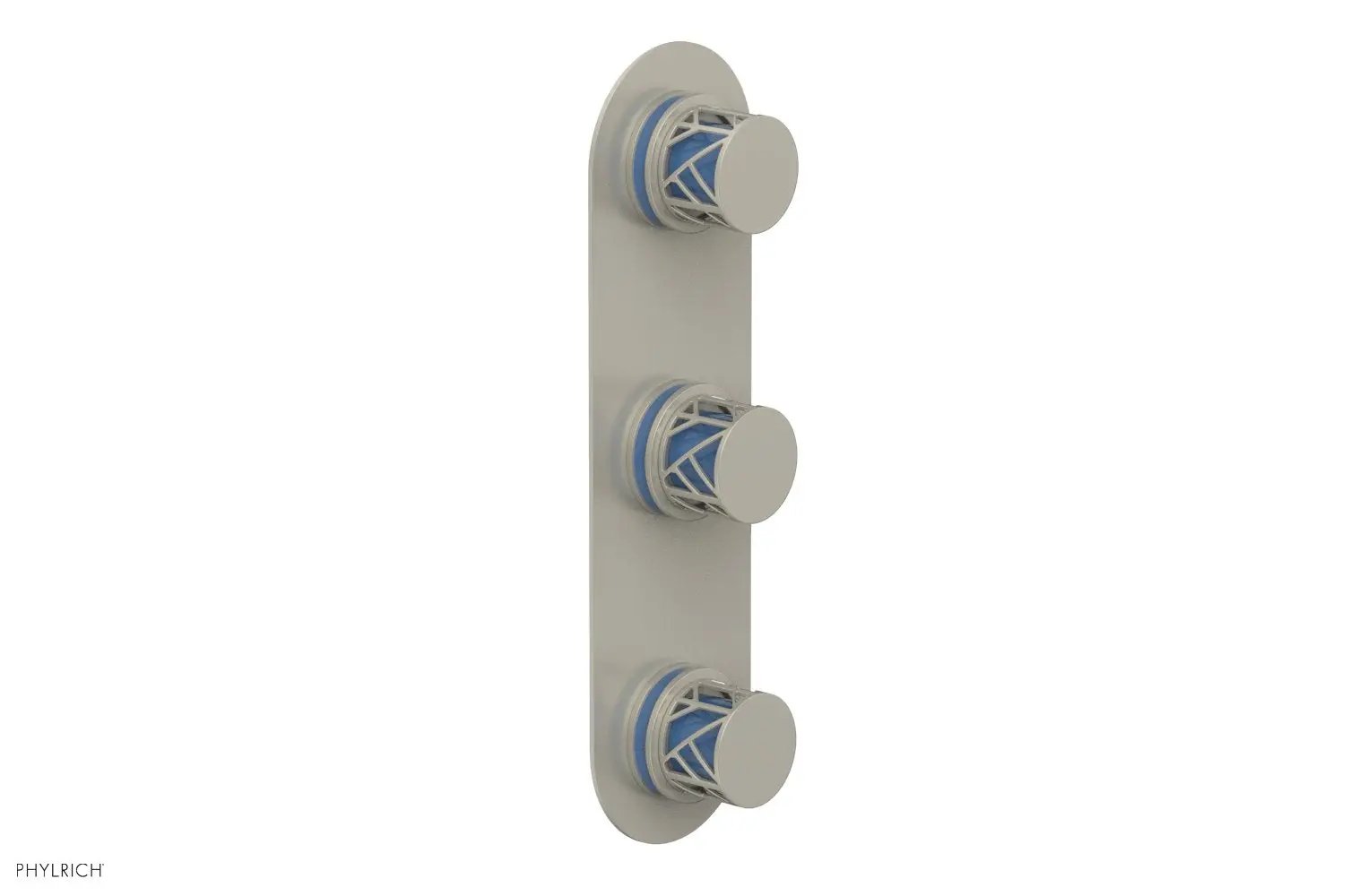 Phylrich JOLIE Thermostatic Valve with Two Volume Control with "Light Blue" Accents by Phylrich