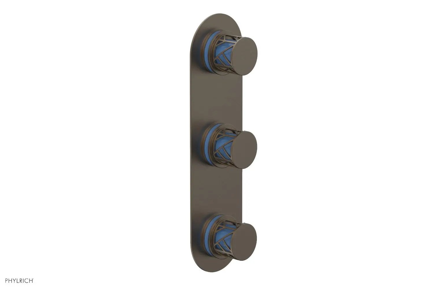 Phylrich JOLIE Thermostatic Valve with Two Volume Control with "Light Blue" Accents by Phylrich