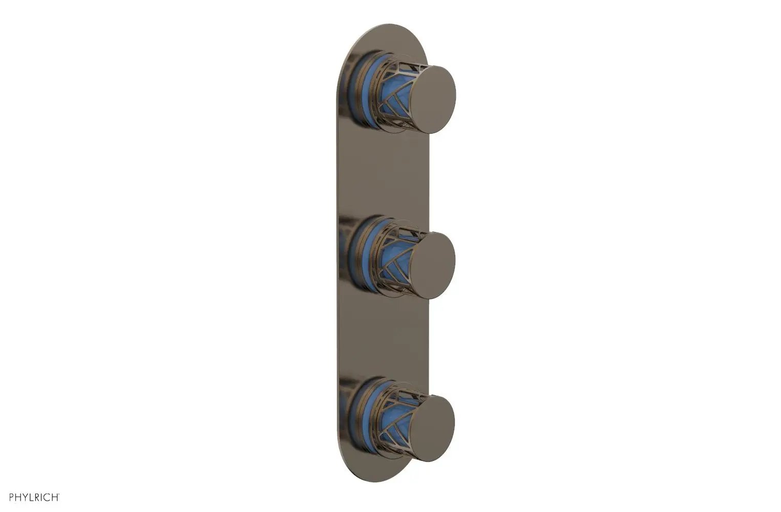 Phylrich JOLIE Thermostatic Valve with Two Volume Control with "Light Blue" Accents by Phylrich