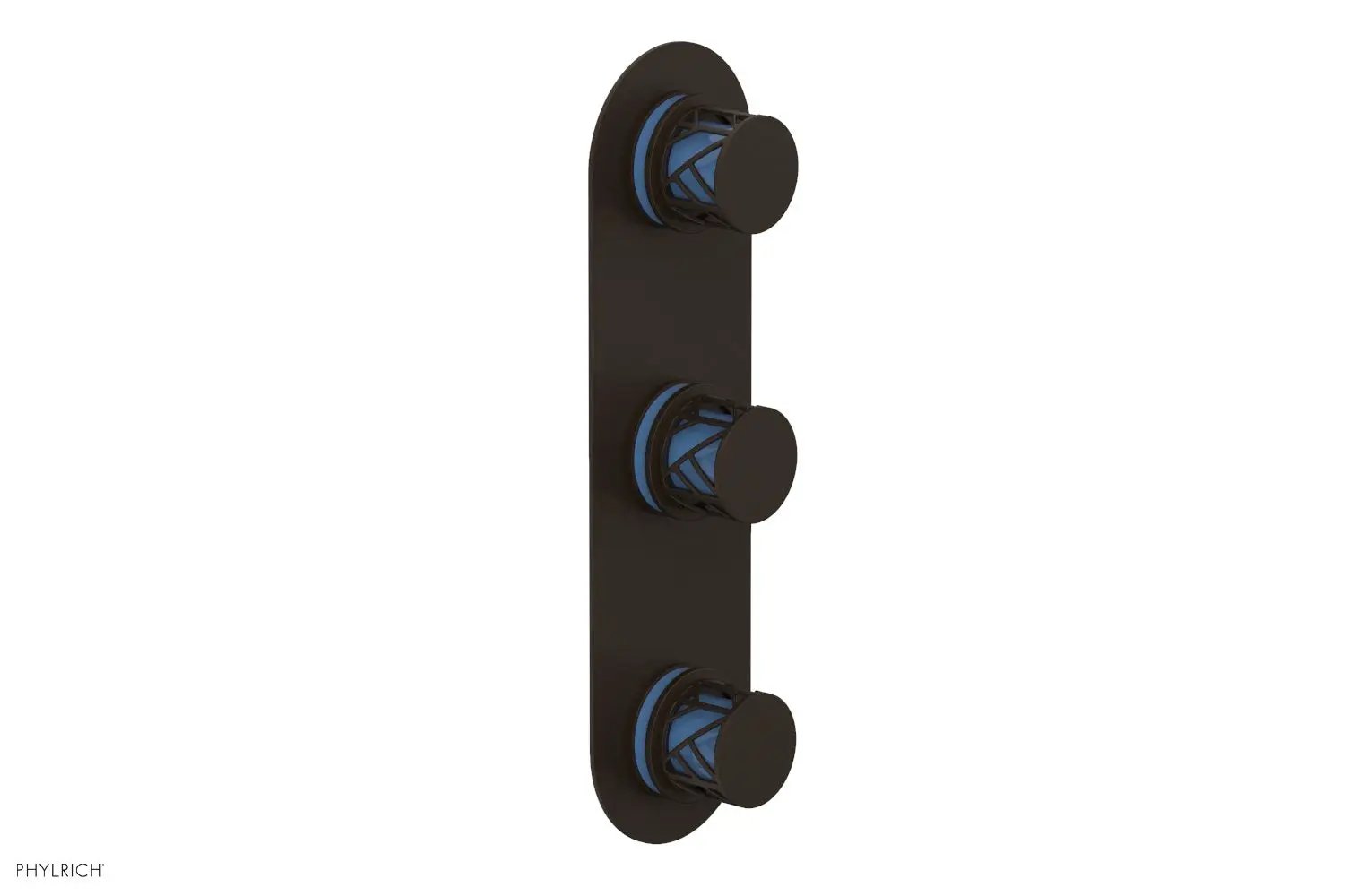 Phylrich JOLIE Thermostatic Valve with Two Volume Control with "Light Blue" Accents by Phylrich