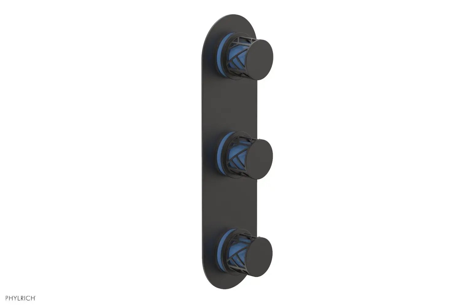 Phylrich JOLIE Thermostatic Valve with Two Volume Control with "Light Blue" Accents by Phylrich