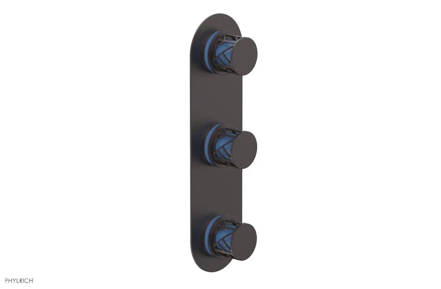 Phylrich JOLIE Thermostatic Valve with Two Volume Control with "Light Blue" Accents by Phylrich