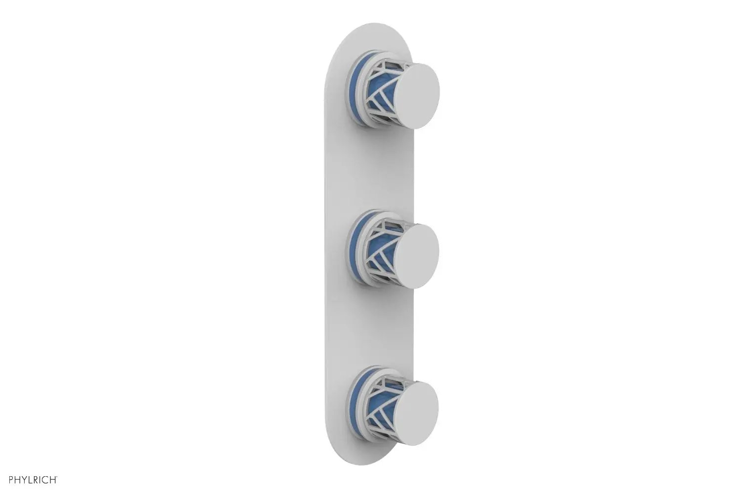 Phylrich JOLIE Thermostatic Valve with Two Volume Control with "Light Blue" Accents by Phylrich
