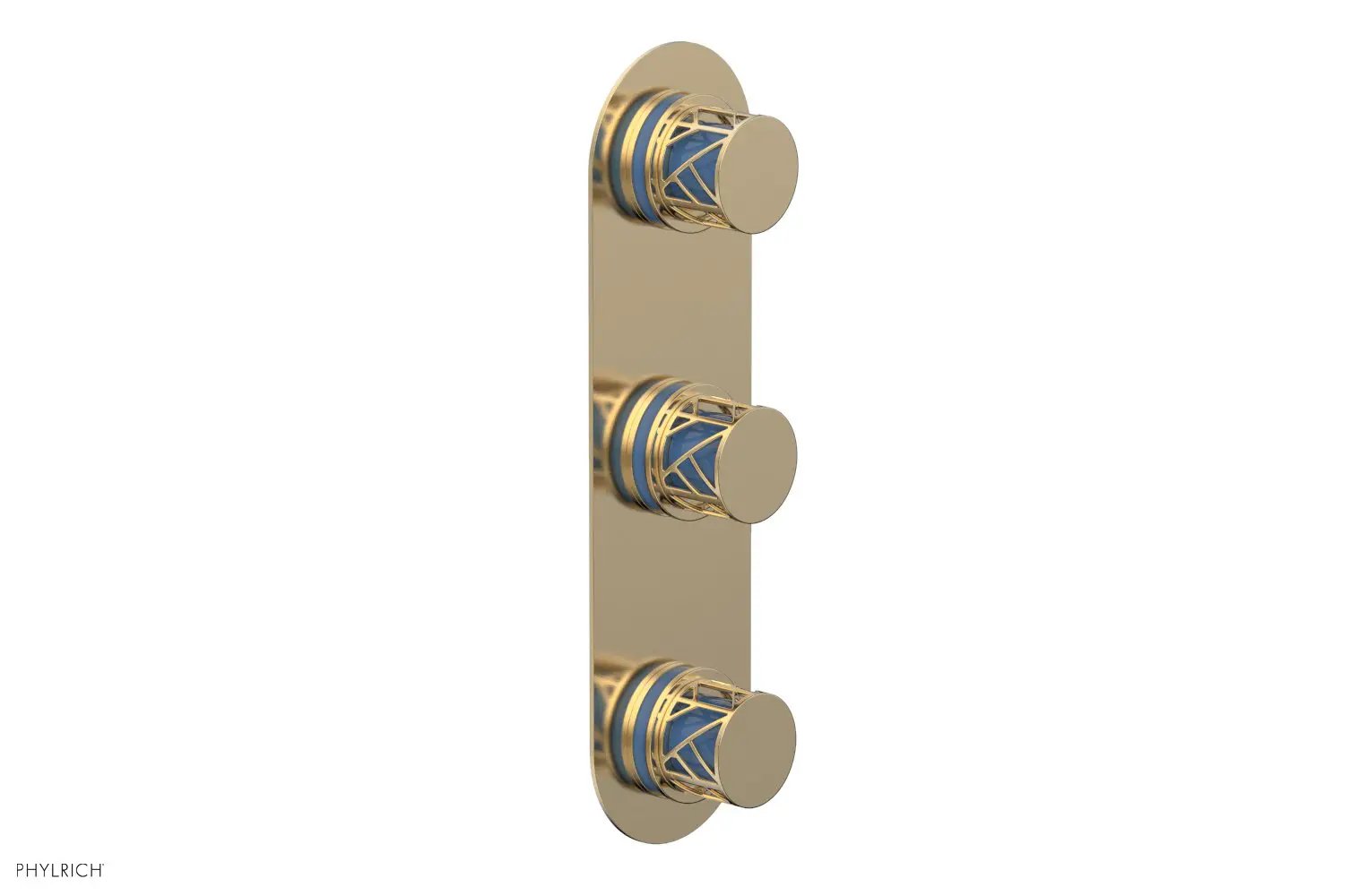 Phylrich JOLIE Thermostatic Valve with Two Volume Control with "Light Blue" Accents by Phylrich