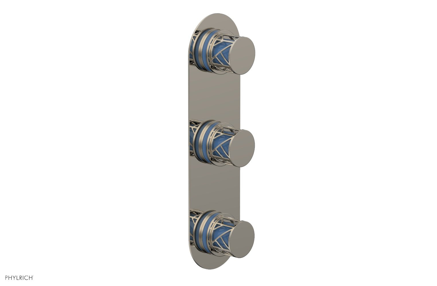 Phylrich JOLIE Thermostatic Valve with Two Volume Control with "Light Blue" Accents
